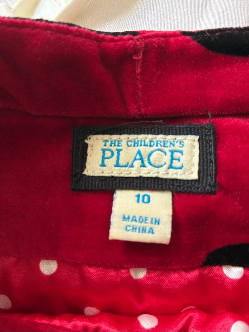 The Children's Place Red Skirt with Black Polka Dots